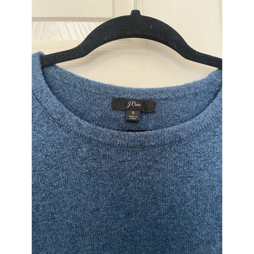 J.Crew Women's Blue Wool Blend Sweater Top Small Cozy Preppy Cottagecore Fairy - Picture 2 of 5